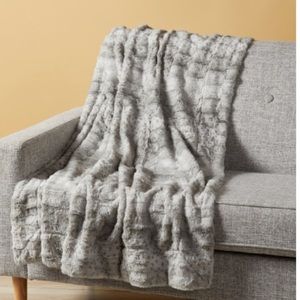 THRO by Marlo Lorenz 50×60 Faux Fur Leopard Print Sculpted Throw